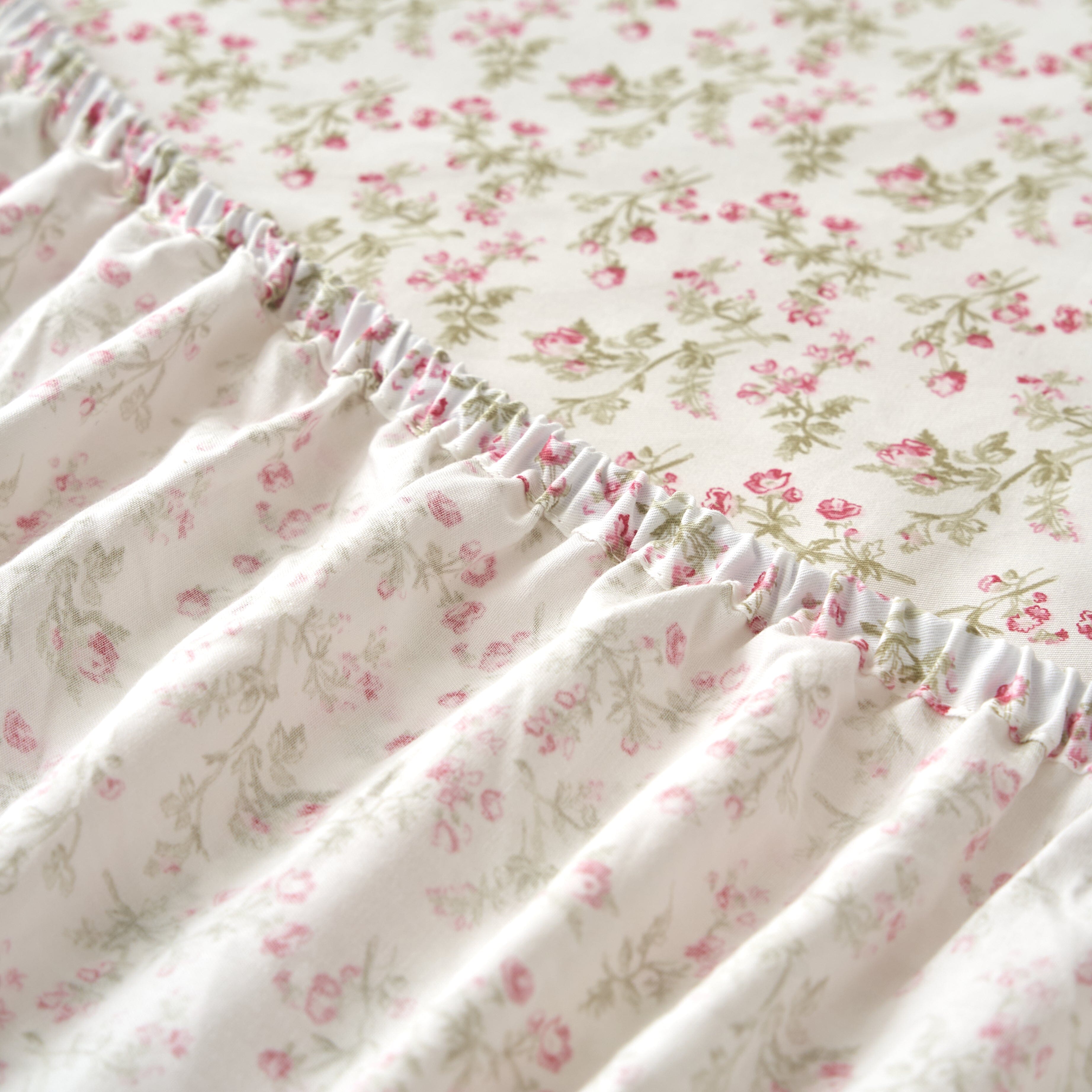 Romantic Coquette Cotton Sheet Set – Floral Deep Pocket Bedding