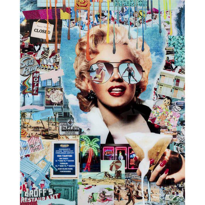 Glass Picture Holiday in the 60s 120x150
