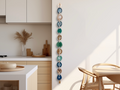 48" Coastal Calm Agate Wall Hanging – 11 Slice Handcrafted Natural Garland Wall Art