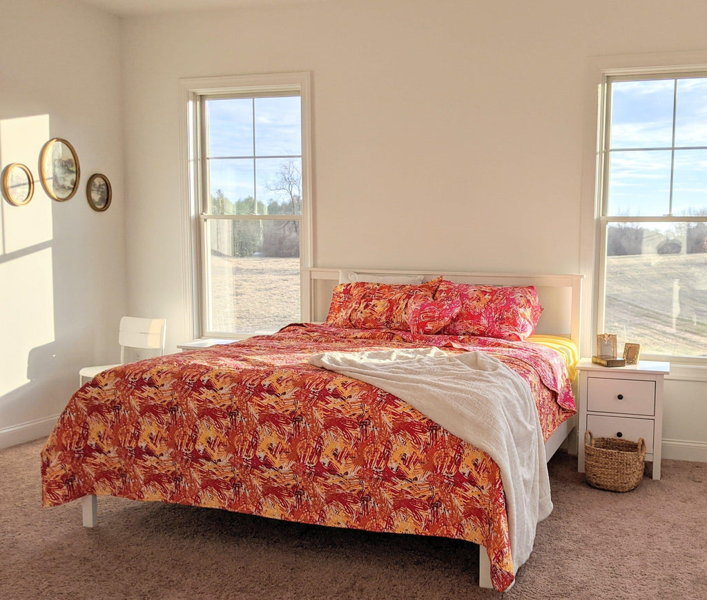 Lovely Pop of Colors Quilted Bedspread Set – Lightweight (KBJ1625)
