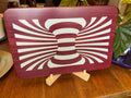 Purple Heart Charcuterie Board - Handcrafted "Worm Hole" Inlay.