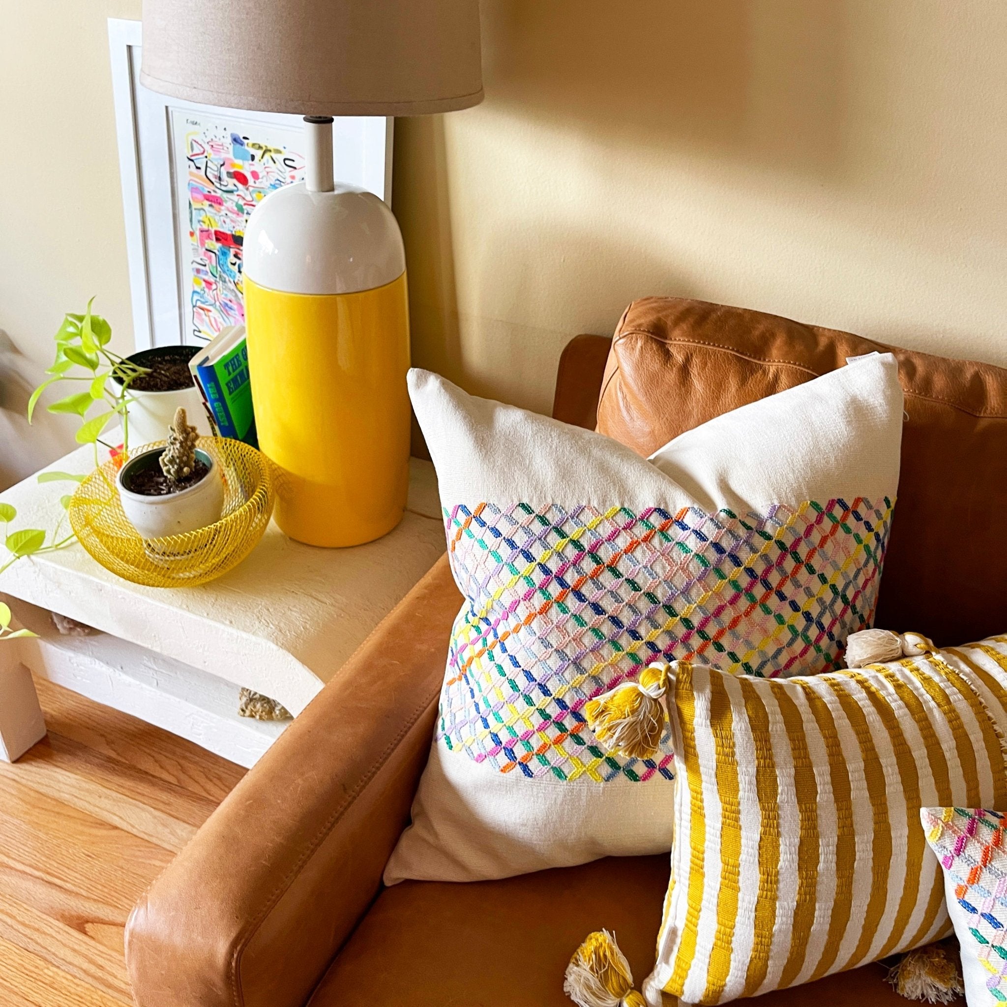 Cotzal Rainbow Brocade Pillows