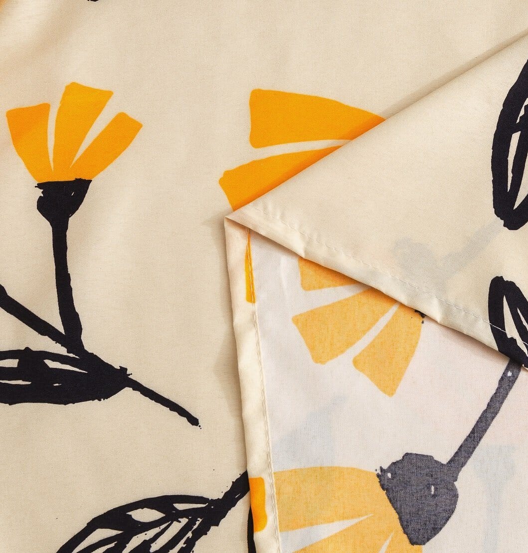 Yellow Fleur Botanical Bedding Set – Duvet, Sheets & Pillowcases (18112)