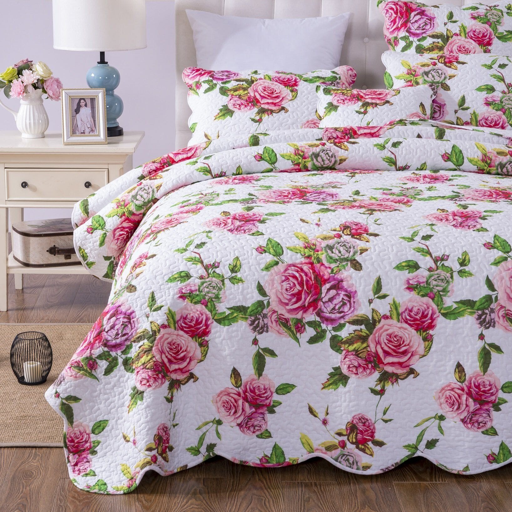 Romantic Roses Bedding Set – Bed in a Bag Bundle (JHW-879)