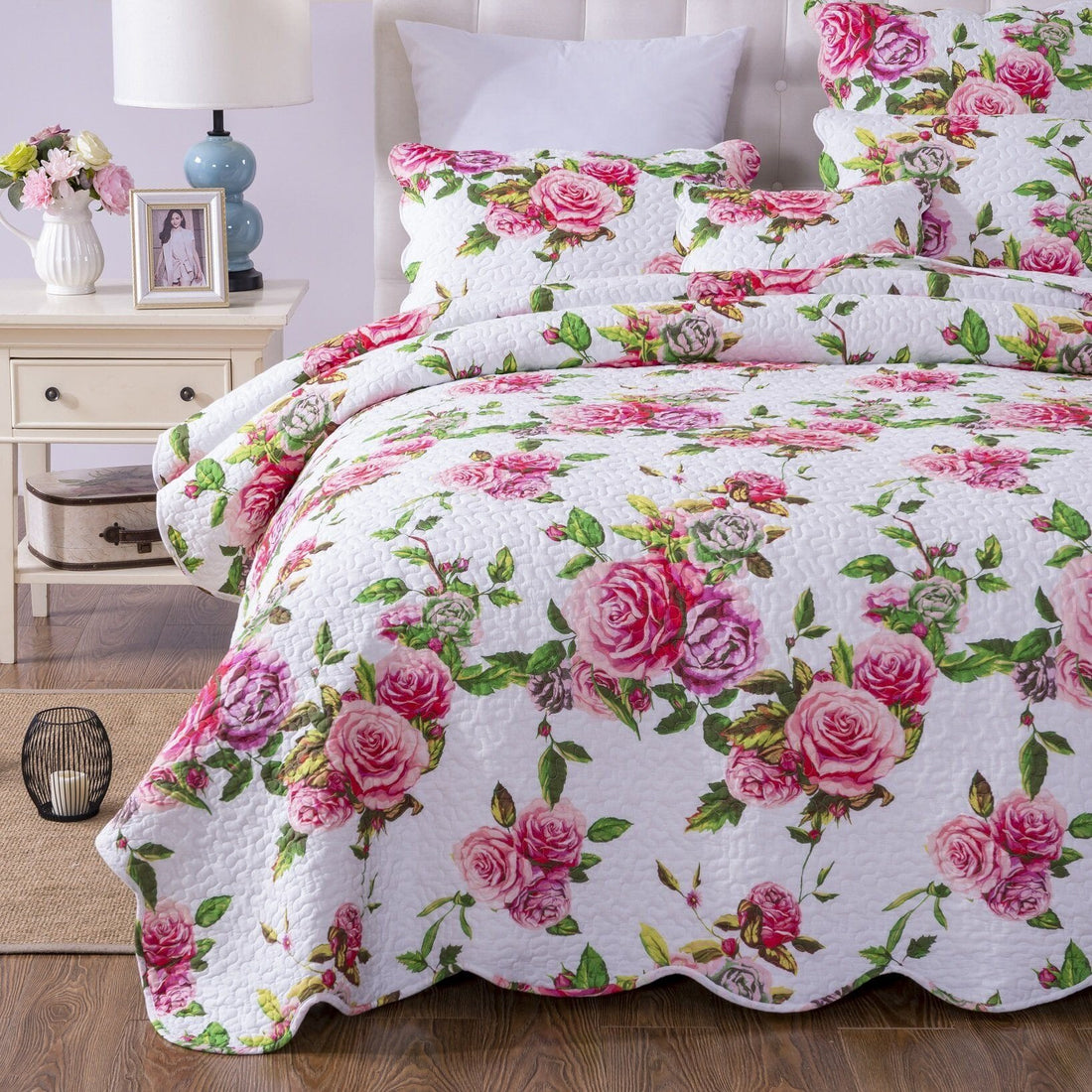 Romantic Roses Bedding Set – Bed in a Bag Bundle (JHW-879)
