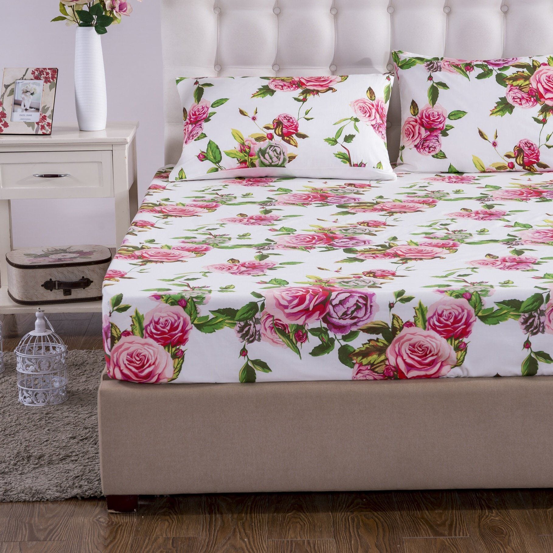 Romantic Roses Bedding Set – Bed in a Bag Bundle (JHW-879)