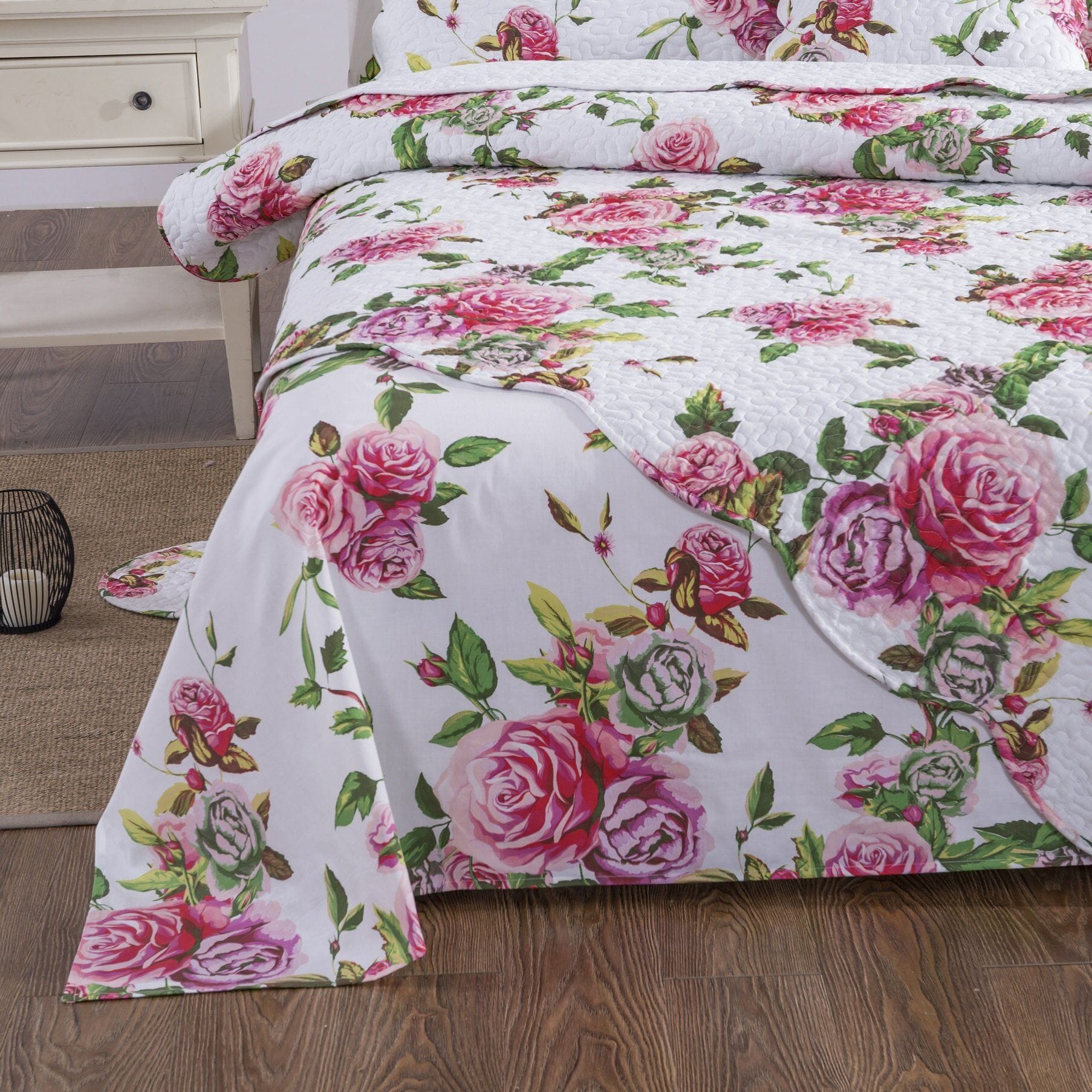 Romantic Roses Bedding Set – Bed in a Bag Bundle (JHW-879)