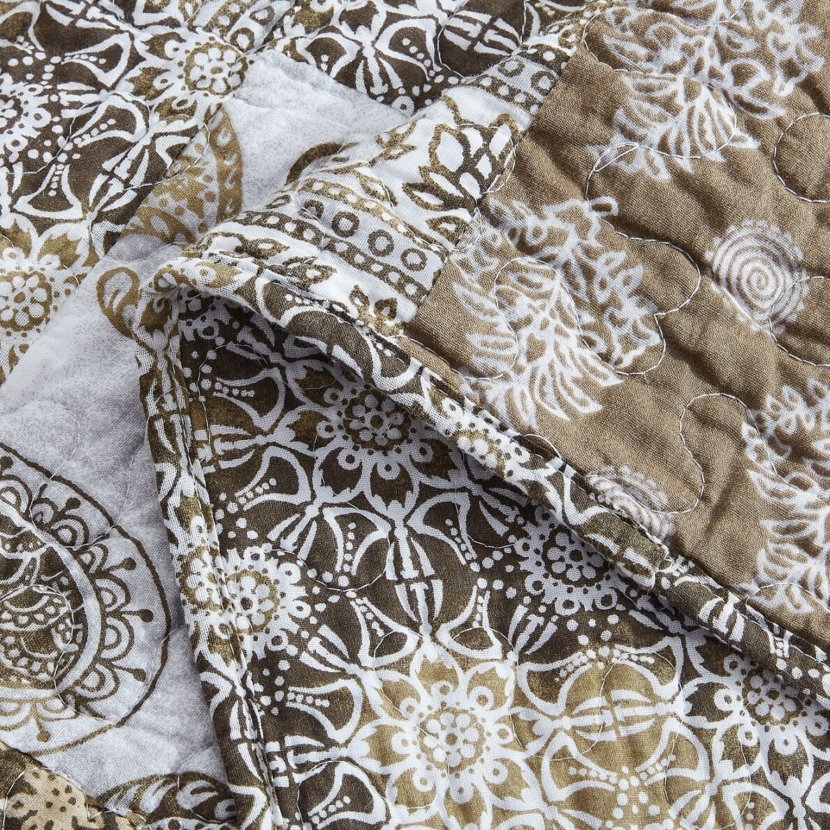 Bohemian Paisley Bed in a Bag Set – Olive Brown Floral (JHW885)
