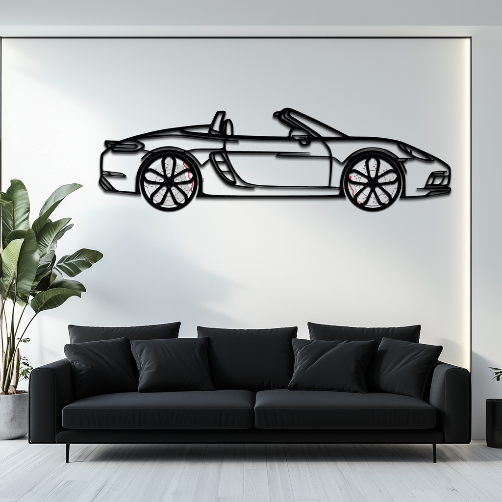 Porsche 718 Boxster GTS Metal Wall Art – Rotating Wheels