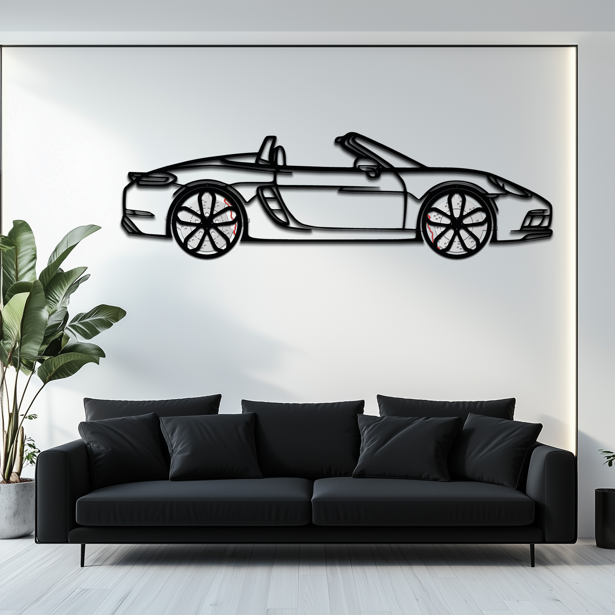 Porsche 718 Boxster GTS Metal Wall Art – Rotating Wheels