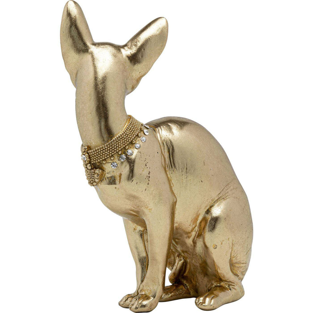 Deco Figurine Sitting Cat Audrey Gold 27cm