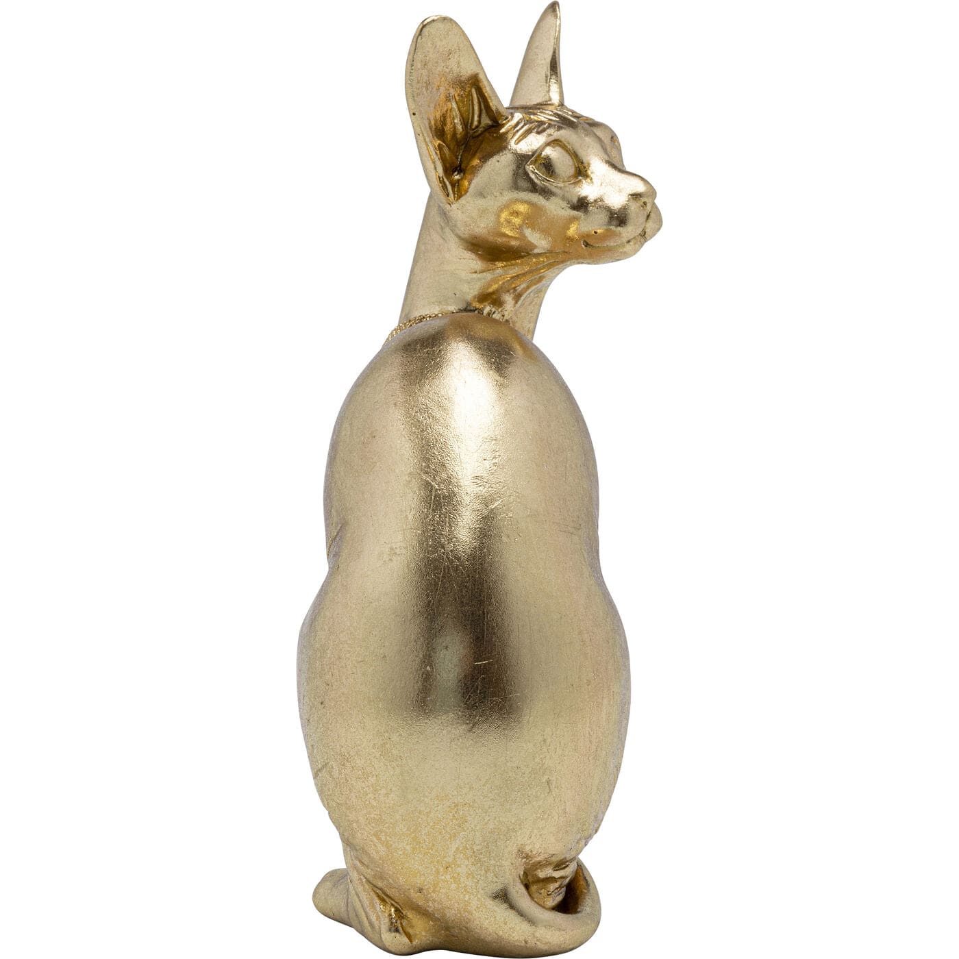 Deco Figurine Sitting Cat Audrey Gold 27cm