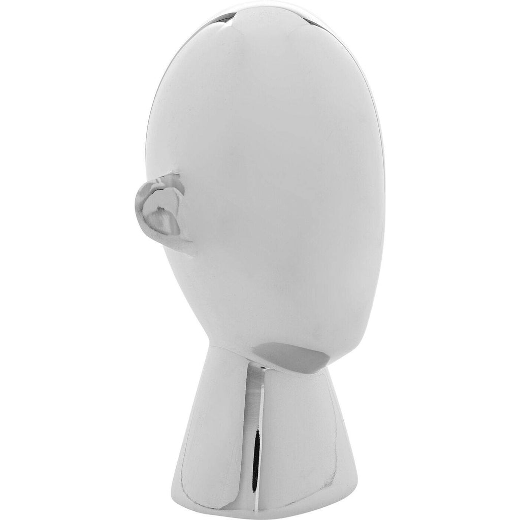 Deco Object Abstract Face Silver 22cm