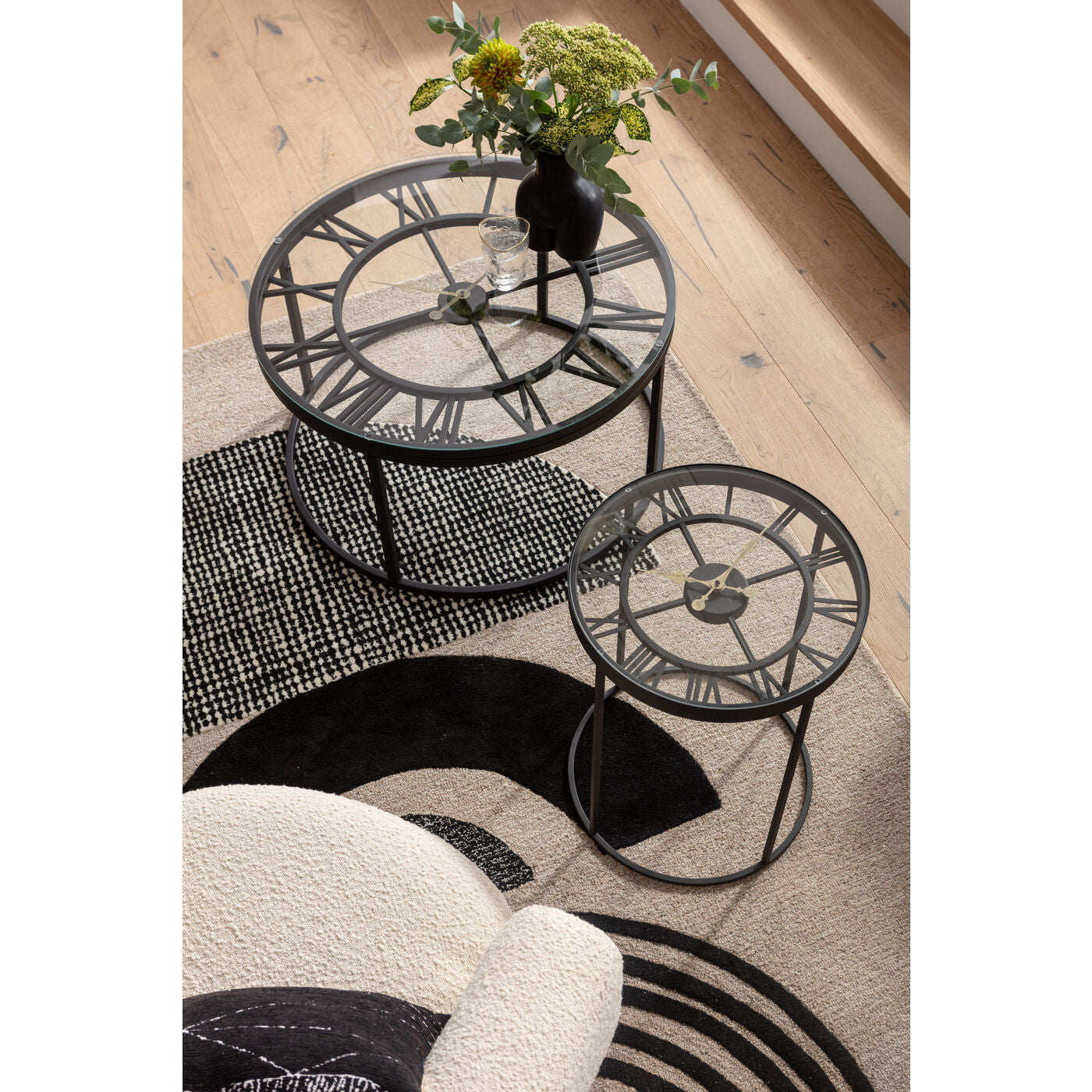 Side Table Roman Black √ò76cm