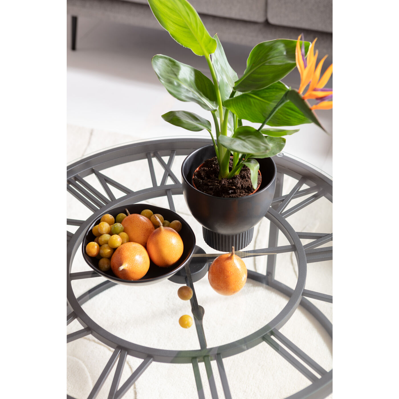 Side Table Roman Black √ò76cm