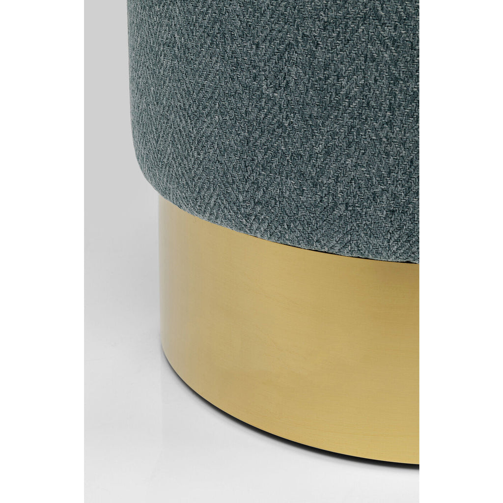 Stool Cherry Lina Light Blue Brass Ø35cm
