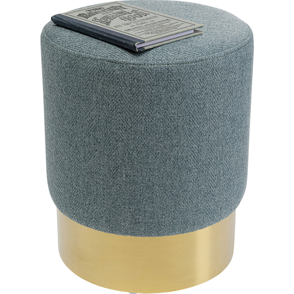 Stool Cherry Lina Light Blue Brass Ø35cm