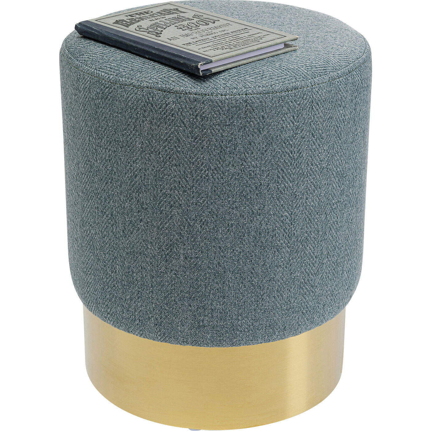 Stool Cherry Lina Light Blue Brass Ø35cm