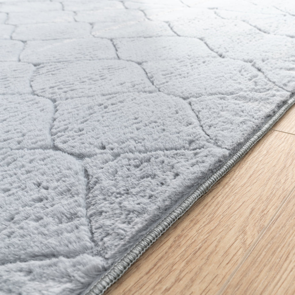 Soft Washable Area Rug Aspen with Moroccan Pattern