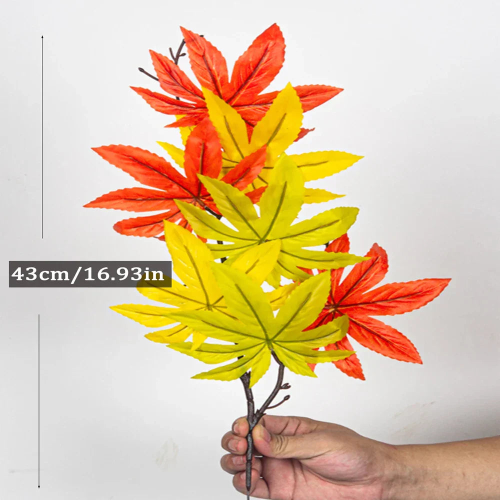 Dlight Decor 43cm Autumn Maple Leaf Branch for Fall Display