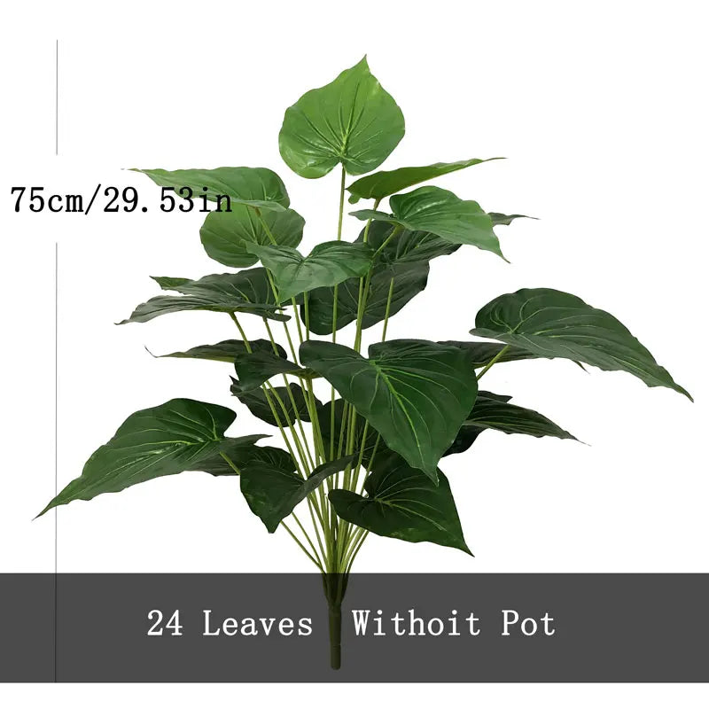 Dlight Decor 75cm Monstera Palm Tree with 24 Turtle Leaves