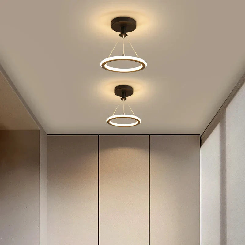 Aisle Entrance Way Corridor LED Ceiling Light - Modern Nordic Round Bistro Ceiling Lamp - Ideal for Indoor Home Decor - Lampara de Techo