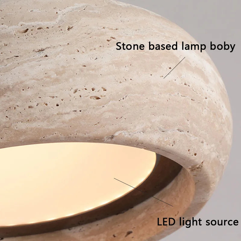 DecorBites™ LED Pendant Lights Natural Stone