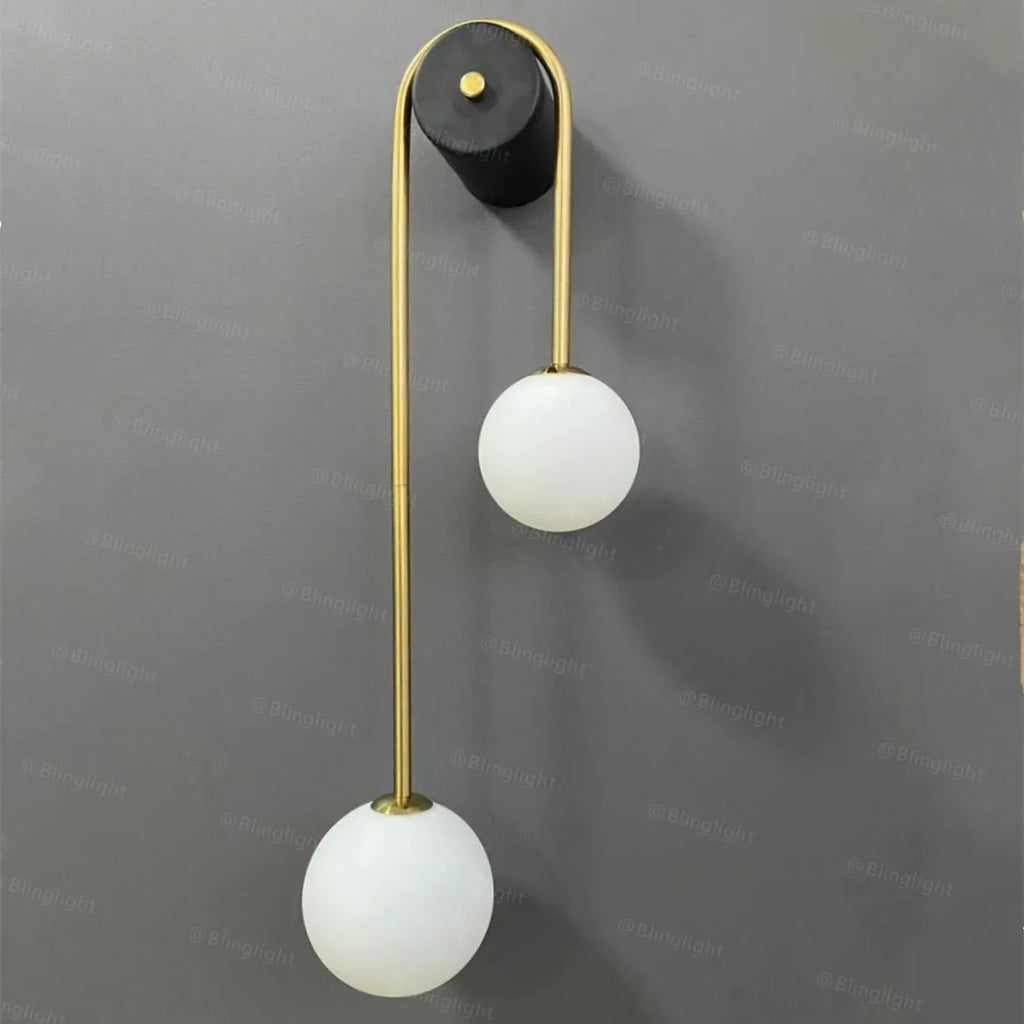Elegant Modern Wall Lamp – Glass Ball LED Gold Sconce