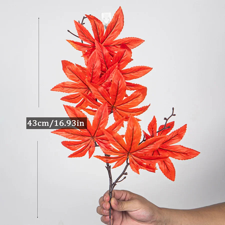 Dlight Decor 43cm Autumn Maple Leaf Branch for Fall Display