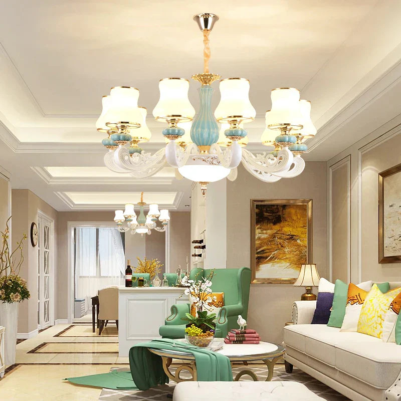 Elegant European-Style Duplex Building Chandelier - Ideal for Villa Living Rooms, Grand Halls, and Stairwells
