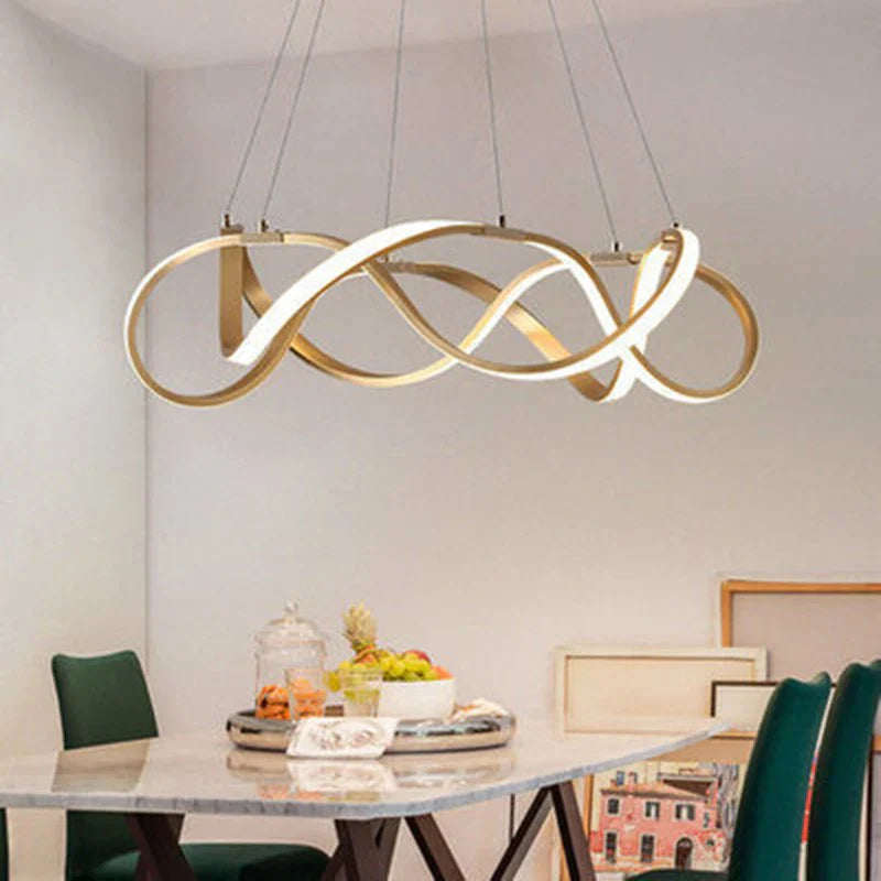 Modern LED Round Pendant Lamplight - Modern Large Chandelier in Gold