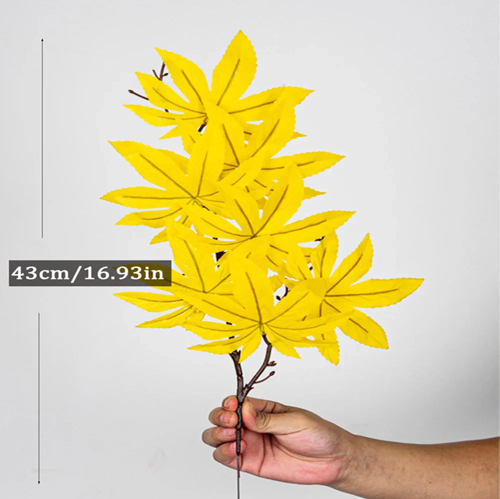 Dlight Decor 43cm Autumn Maple Leaf Branch for Fall Display
