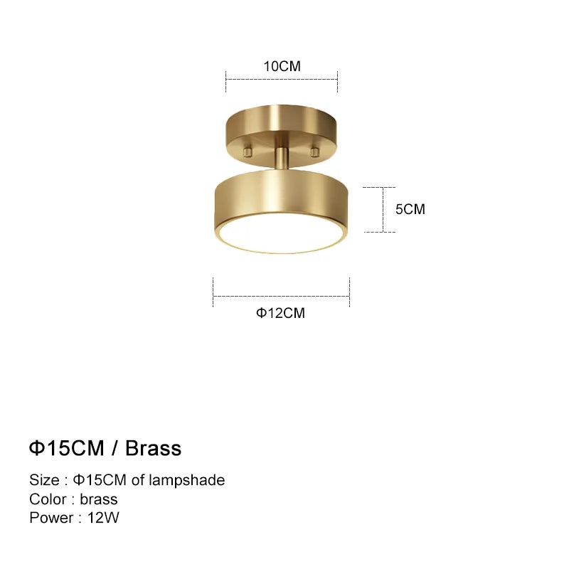 Modern LED Ceiling Chandelier – Adjustable Brass Lighting for Home