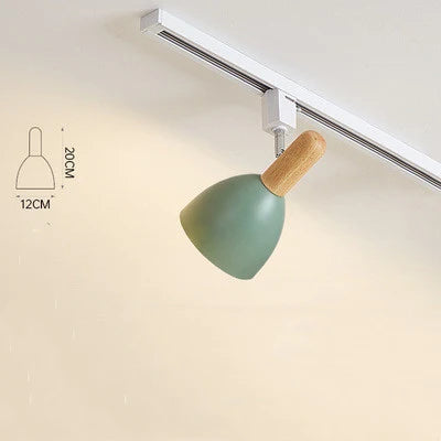 15W Modern Nordic Wooden LED Track Light - Ceiling Spotlight