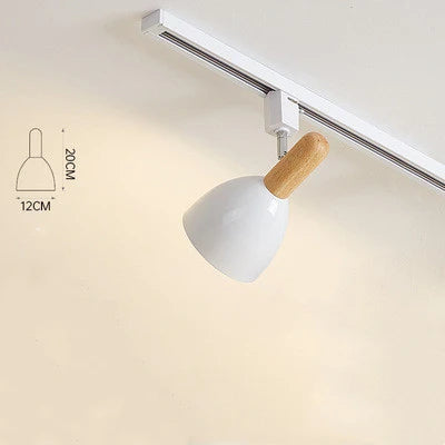 15W Modern Nordic Wooden LED Track Light - Ceiling Spotlight