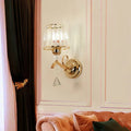 New Modern Simple Bedroom Bedside Lamp - Crystal Wall Lamp for Eye Protection in Living Rooms, Studies, Corridors, and Stairwells