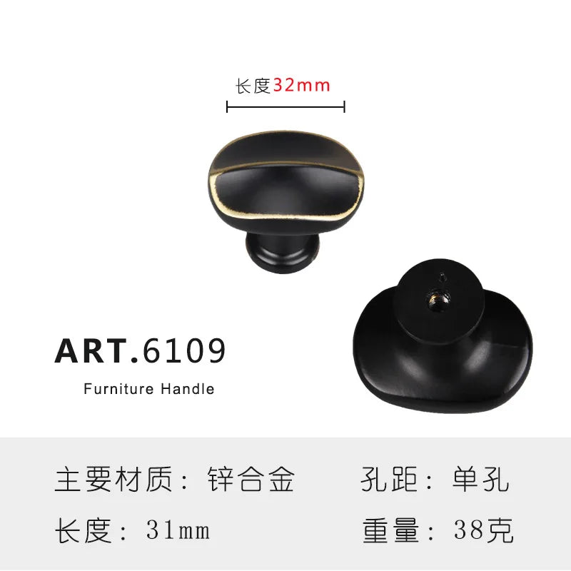 Zinc Alloy Solid Cabinet Door Handles – Modern Minimalist Knobs for Wardrobe and Kitchen Furniture