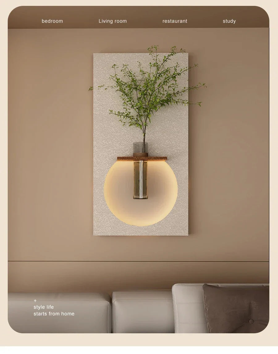 Dlight Decor Sandstone Vase Wall Lamp for Hallways