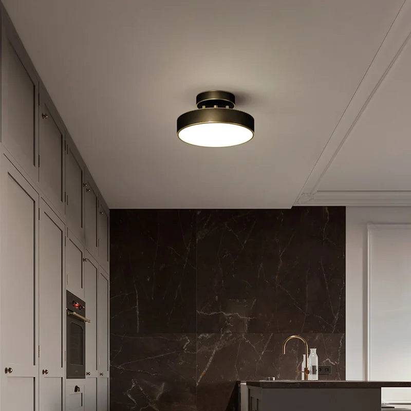 Modern LED Ceiling Chandelier – Adjustable Brass Lighting for Home