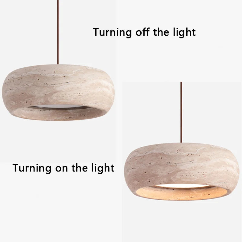 DecorBites™ LED Pendant Lights Natural Stone
