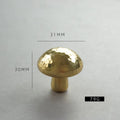 Nordic Handmade Brass Hammered Cabinet Handles – High-End Pulls for Drawers, Wardrobes, and Kitchen Furniture