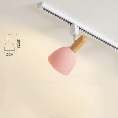 15W Modern Nordic Wooden LED Track Light - Ceiling Spotlight