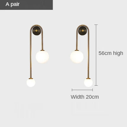 Elegant Modern Wall Lamp – Glass Ball LED Gold Sconce