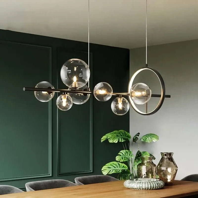 Contemporary LED Glass Ball Pendant – Elegant Home Lighting