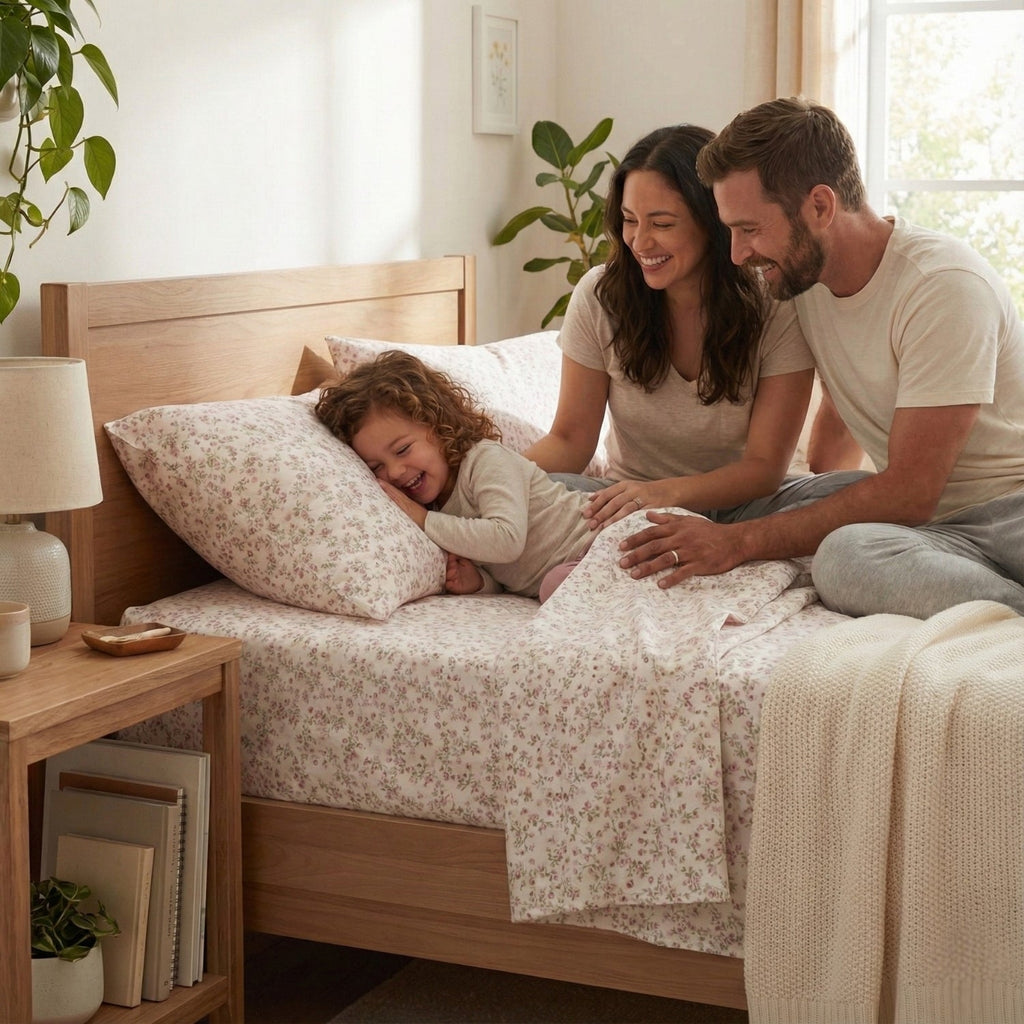 Romantic Coquette Cotton Sheet Set – Floral Deep Pocket Bedding