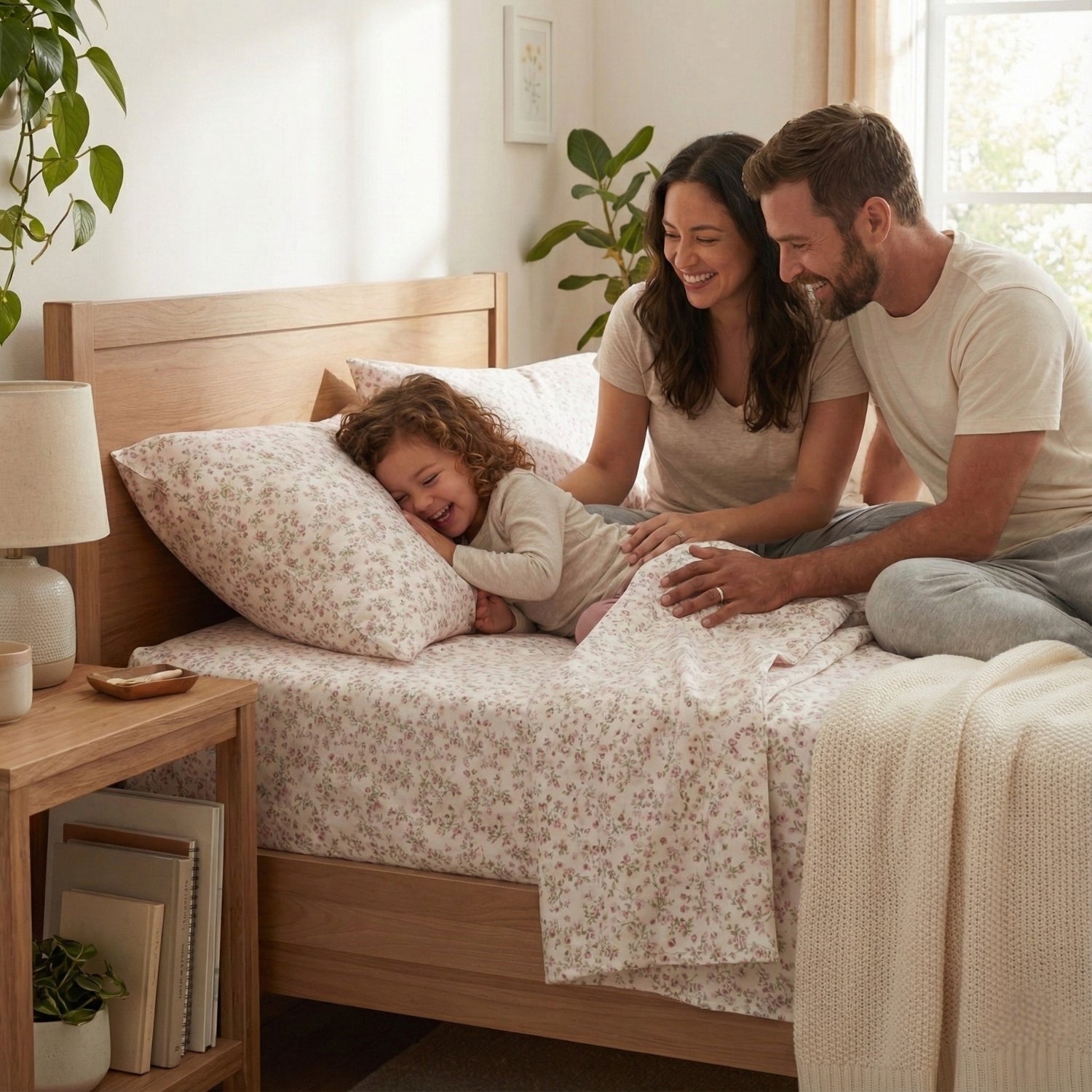Romantic Coquette Cotton Sheet Set – Floral Deep Pocket Bedding