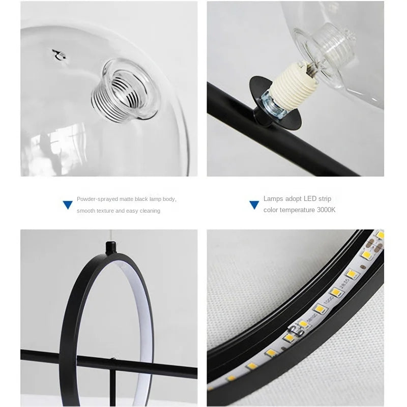 Contemporary LED Glass Ball Pendant – Elegant Home Lighting