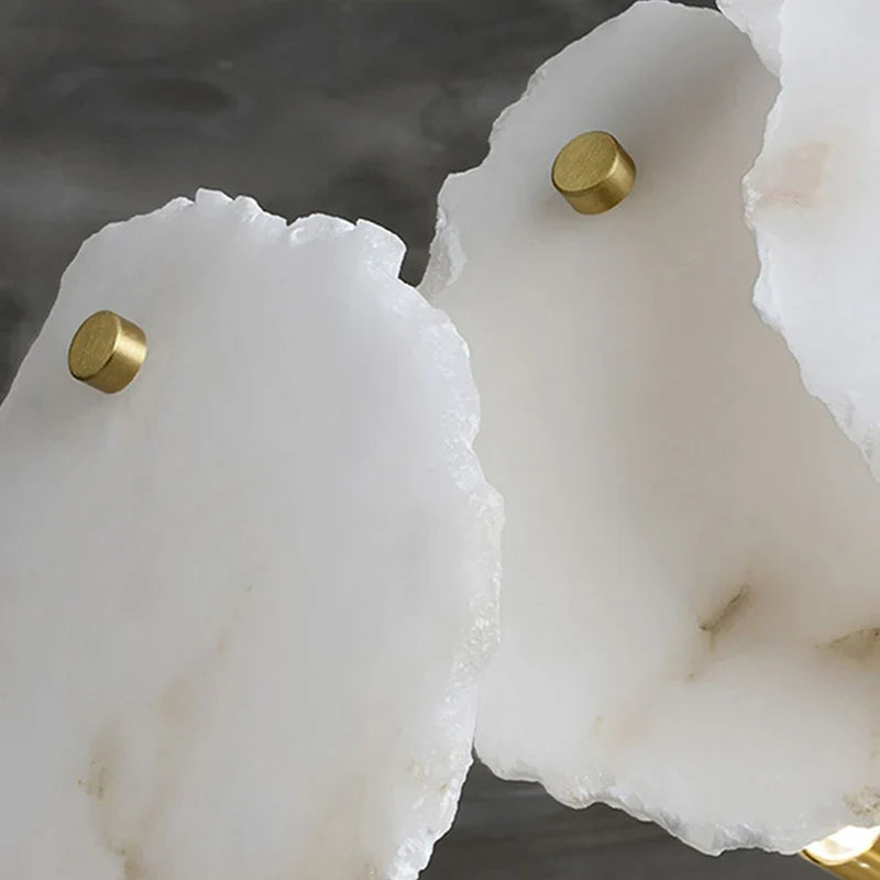 Marble Chandelier Round LED Light