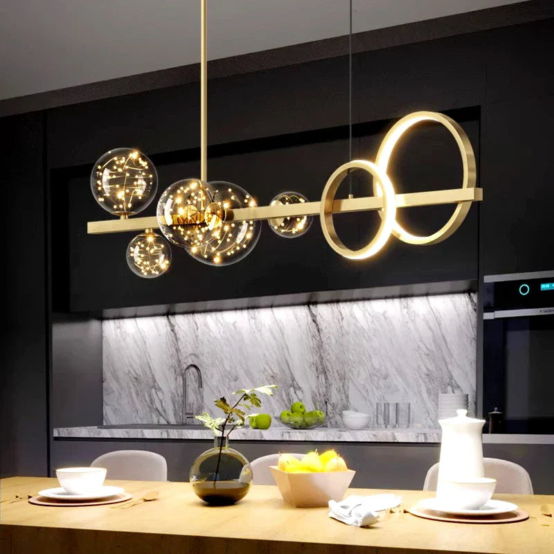 Sleek Modern Pendant Lights - Versatile Indoor Lighting for Dining and Living Rooms