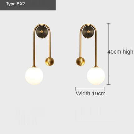 Elegant Modern Wall Lamp – Glass Ball LED Gold Sconce